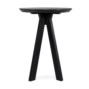 Rodrigo Solid Wood Round Bar Table - Black