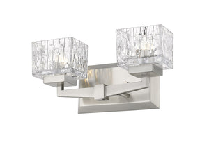 Rubicon 2 Light Vanity in Brushed Nickel Finish