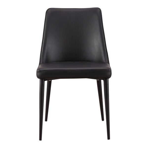 Moe's Lula Dining Chair Black Vegan Leather Set of 2