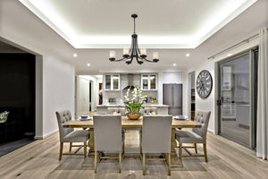 Willow 6 Light Chandelier in Matte Black Finish