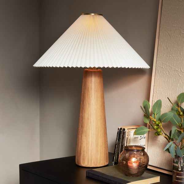 Nora Table Lamp In Light Oak
