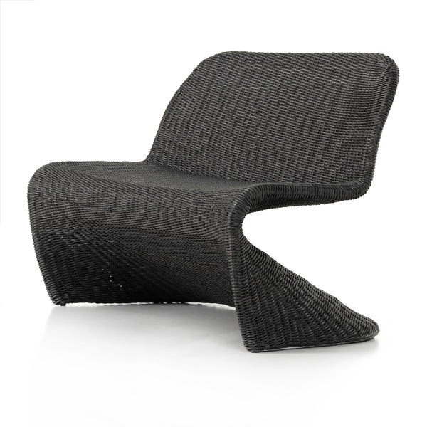 Portia Outdoor Dining Bench In 50" In Coal