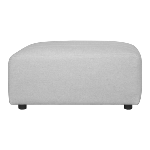Moe's Lyric Beige Ottoman with Channel Stitching