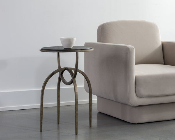 ALICENT END TABLE - BLACK MARBLE