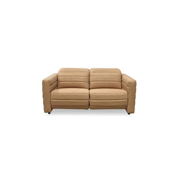 Moe's Juno Power Recliner Sofa in Tan Leather
