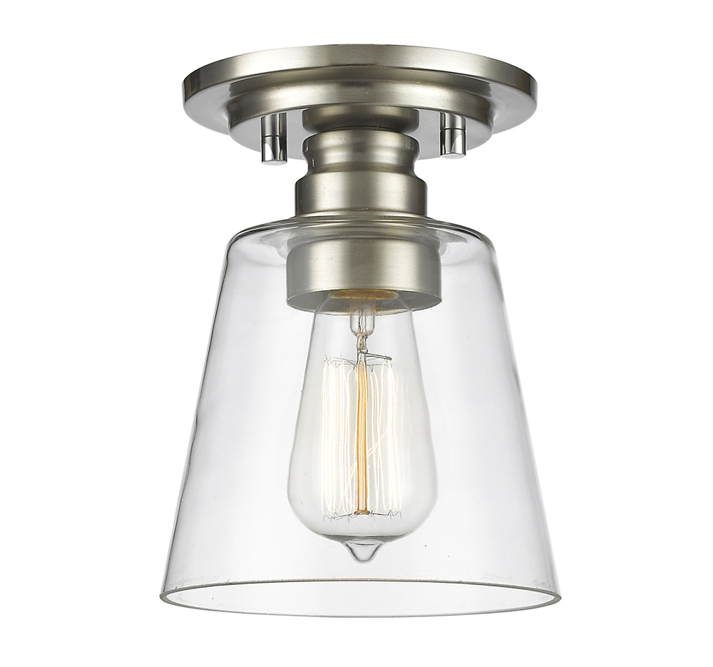 Annora  1 Light Flush Mount in Brushed Nickel Finish