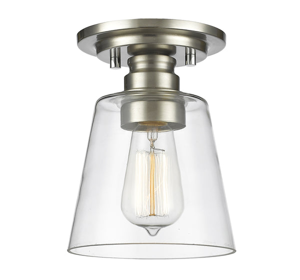Annora  1 Light Flush Mount in Brushed Nickel Finish