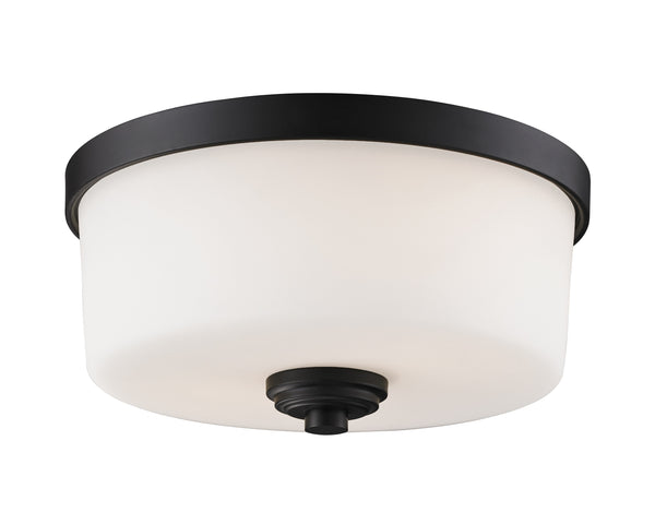 Arlington 2 Light Flush Mount in Bronze Finish