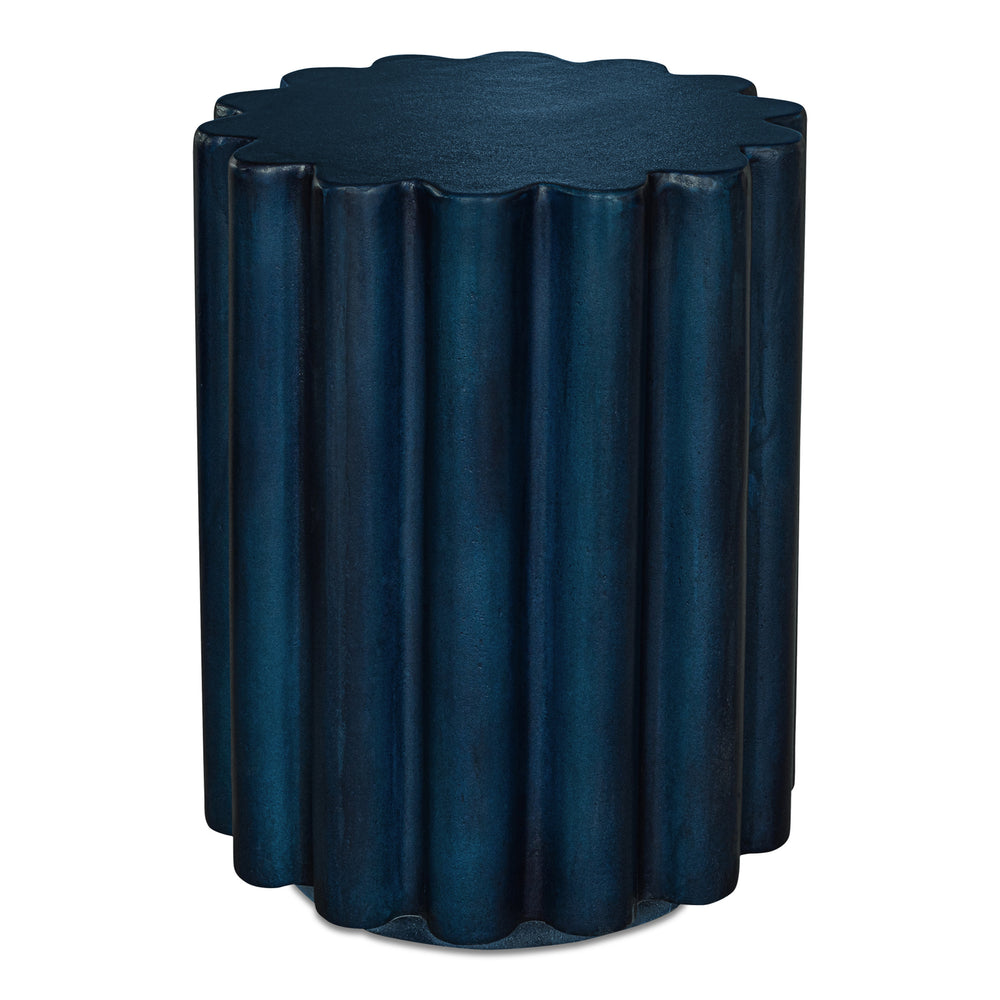 Moe's Taffy Accent Table in Navy Blue