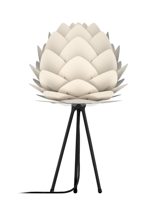 Aluvia Table Lamp in Pearl with Black Base