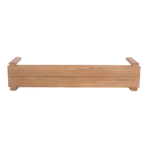 Tempo Outdoor Dining Bench in Natural Wood