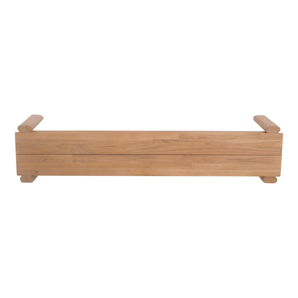 Tempo Outdoor Dining Bench in Natural Wood