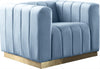 Francis Chair In Sky Blue Velvet