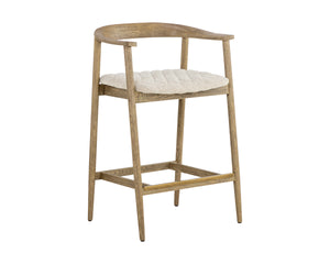 JEREMY COUNTER STOOL - WEATHERED OAK - DOVE CREAM