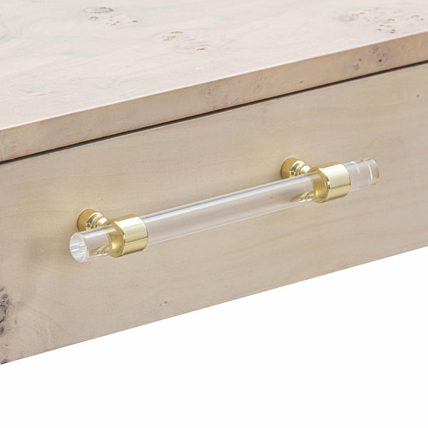 Brandyss White Burl Work Desk