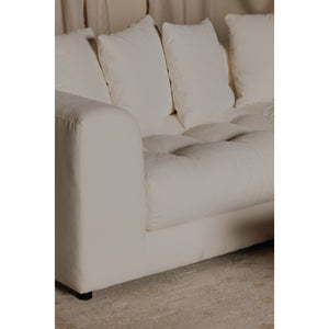 Moe's Davie Sofa in Warm White Upholstery