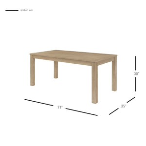 Tiburon KD 71" Dining Table, Drifted Sand