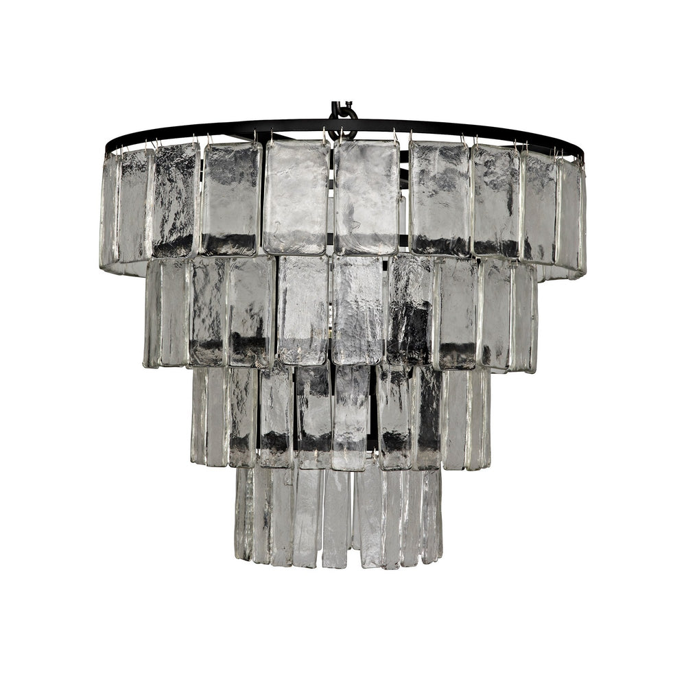 Carnegie Chandelier, Medium, Black Steel