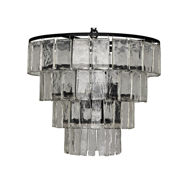 Carnegie Chandelier, Medium, Black Steel