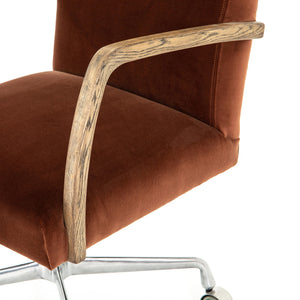 BRYSON Traditional DESK CHAIR-BURNT AUBURN