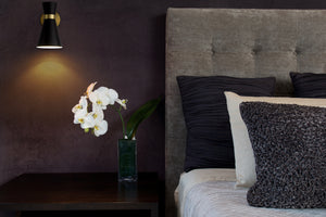 Soriano 1 Light Wall Sconce in Matte Black + Heritage Brass Finish