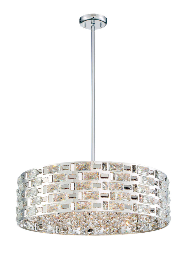 Aludra 7 Light Pendant in Chrome Finish