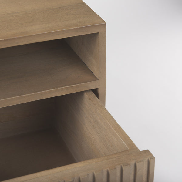 Sable  19.0L x 19.0W x 21.5H Light Brown Wood Side Table