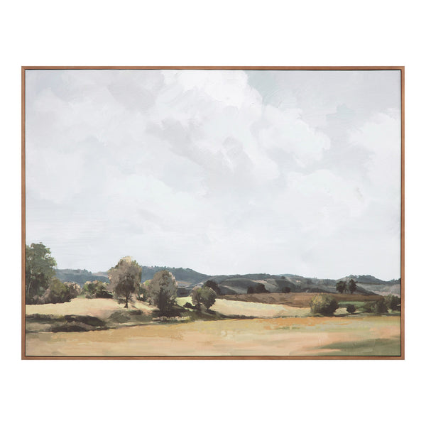 Vast Country Framed Painting with Multicolor Design