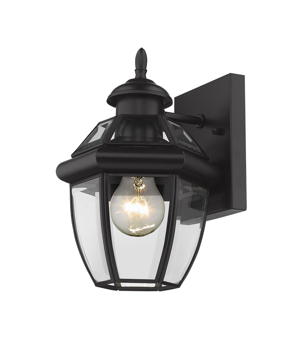 Westover 1 Light Outdoor Wall Sconce in Black Finish