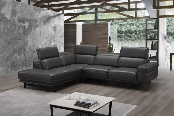Rayan Slate Grey Sectional in Left Facing