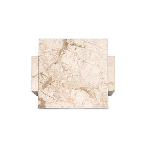 Romano End Table In Desert Taupe Marble