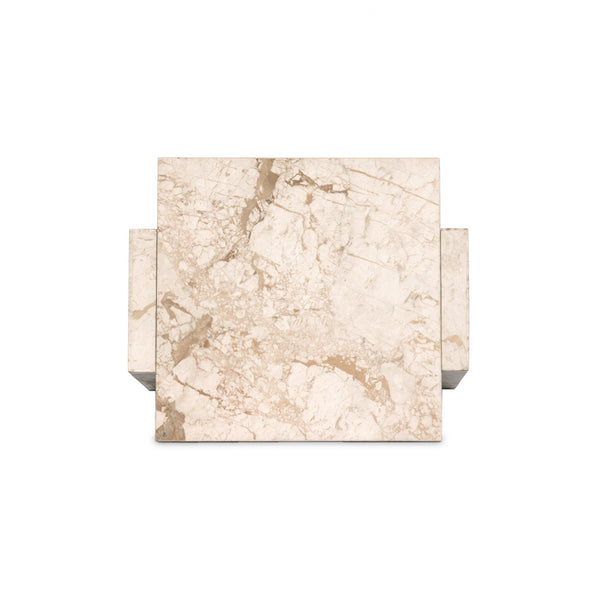 Romano End Table In Desert Taupe Marble