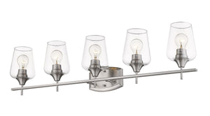 Joliet 5 Light Vanity in Brushed Nickel Finish