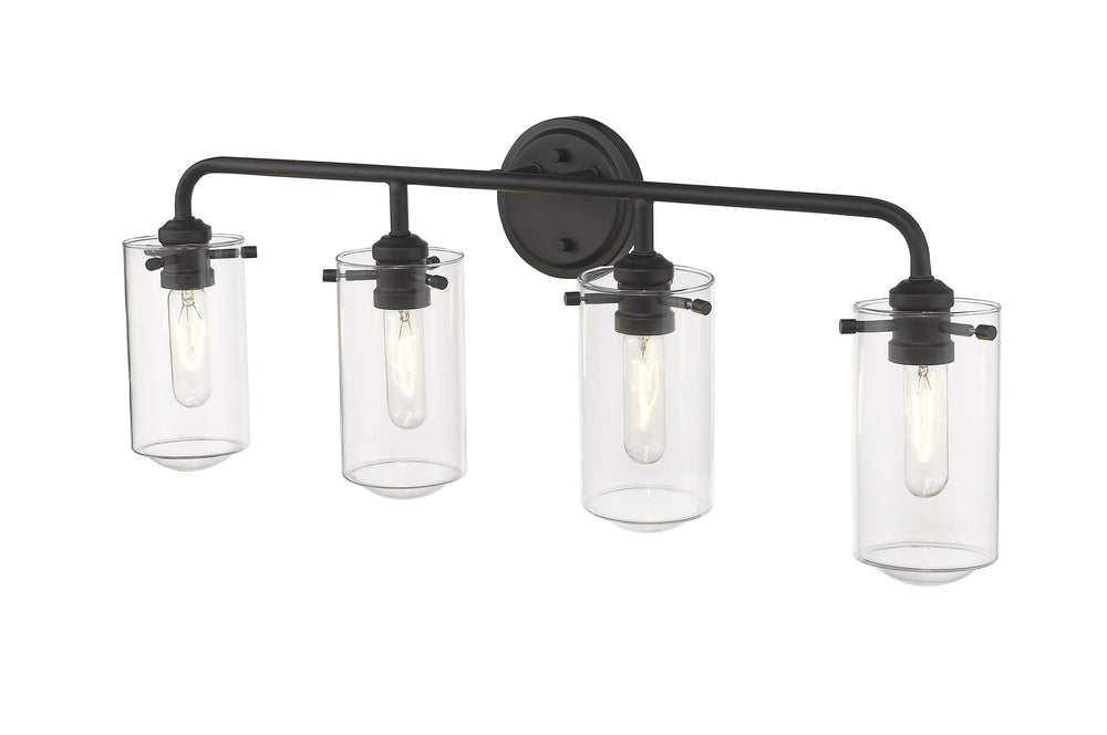 Delaney 4 Light Vanity in Matte Black Finish