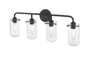 Delaney 4 Light Vanity in Matte Black Finish