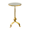 ROUND CIGAR TABLE WITH LEAF LEG DETAIL IN GOLD LEAF