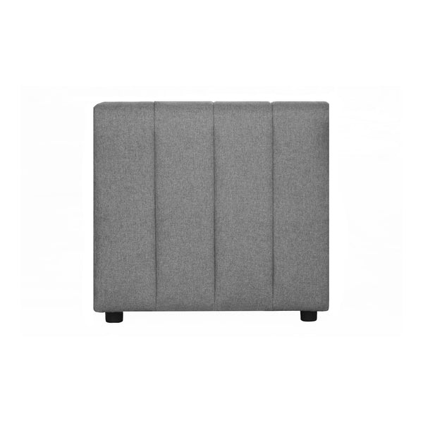 Moe's Lyric Slipper Chair in Grey with Channel Stitching