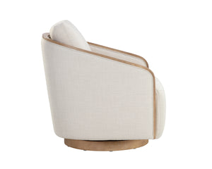 TASIA SWIVEL LOUNGE CHAIR - EFFIE LINEN
