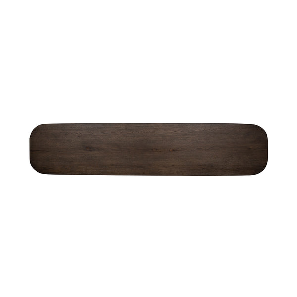 Tiber Solid Wood Console Table - Toasted Brown