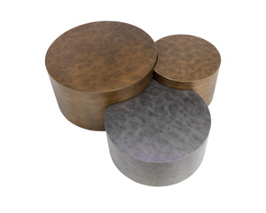 NEO COFFEE TABLES (SET OF 3) - ANTIQUE BRASS