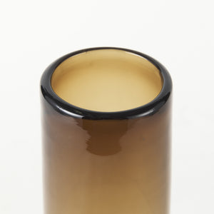 Amrita 4.1L x 4.1W x 11.9H Golden Brown Glass Vase
