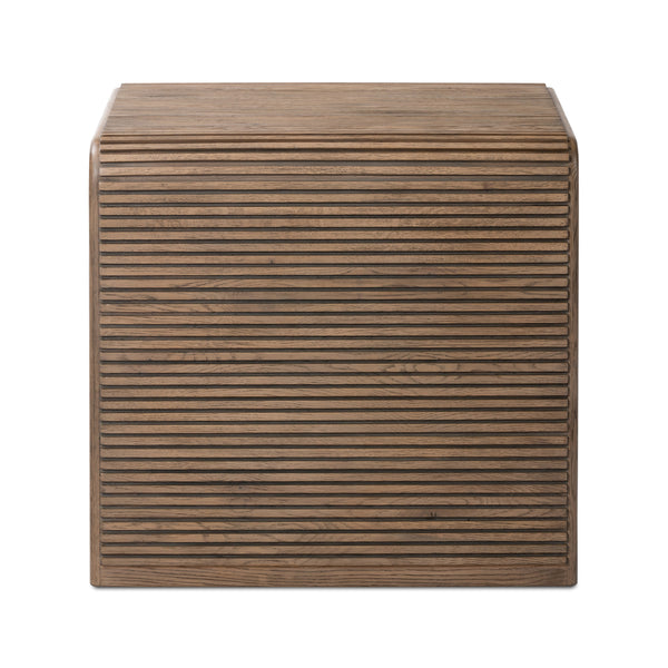 Leo End Table in Rustic Grey