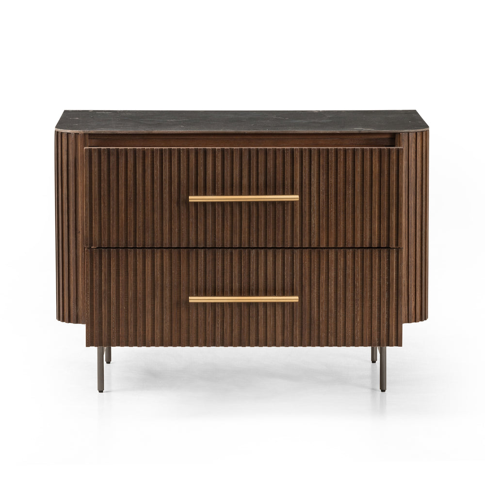Fletcher Large Nightstand In Terra Brown
