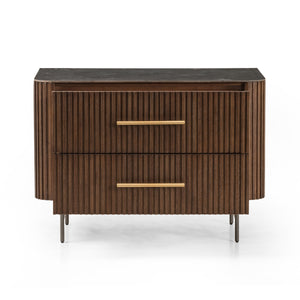 Fletcher Large Nightstand In Terra Brown
