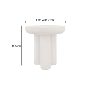 Rocca Side Table in Cream Concrete