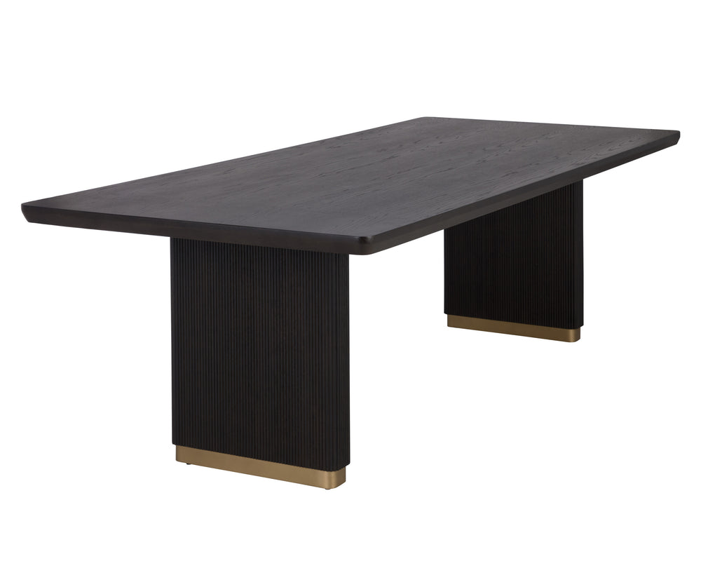 KALLA DINING TABLE - RECTANGULAR - CHARCOAL - 96"