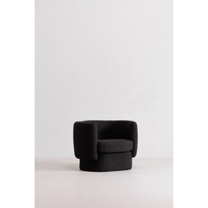 Moe's Koba Chair Maya Black with Wood Frame