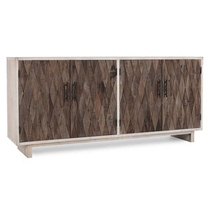 Anton Solid Wood 4Dr Cabinet with Oak Grain