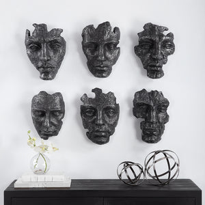 Self-Portrait Metallic Wall Decor, Set/6