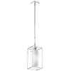 1LT Pendant, Rectangular Metal Frame w/Frosted Gls